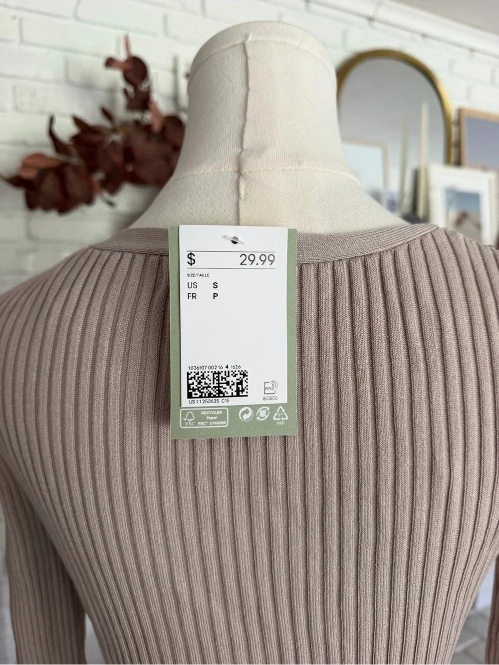 H&M fitted ribbed